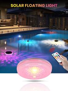 1/2 buah Lampu Kolam Renang Terapung Bertenaga Surya, Lampu Taman Bawah Air Berubah Warna RGB dengan Kontrol Jarak Jauh, Cocok untuk Kolam Renang, Teras, Lampu Proyeksi Suasana Perayaan Pernikahan Liburan, Hadiah Dekorasi Luar Ruangan Sempurna untuk Pecinta Taman dan Pemilik Kolam Renang - MultiWarna - View 6