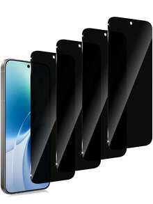 4Pcs Privacy Screen Protector Compatible With Vivo, Tempered Glass Film Anti Scratch, Anti-Spy, 9H Hardness, Bubble Free For Privacy Screen Protector - Black - View 31