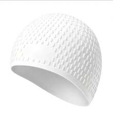 Silicone Waterproof Swim Cap, Water Drop Pattern, Non-Slip Design, Extra Large Size, Designed For Curly/Long Hair, Unisex, Essential For Swimming Training, Hot Springs And Water Sports - Multicolor - View 11