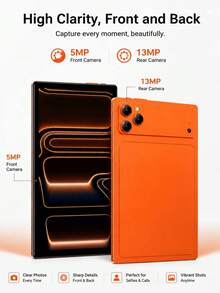 Qetupa 10.1 Inch Android 15 Tablet, 4GB RAM + 64GB ROM, RK3562 Quad-Core Processor, WiFi Support, 1280 X 800 HD Display, 6000mAh Battery, 5MP + 13MP Dual Camera, Stereo Speakers, Fashion Design, Durable - Blue - View 6