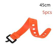 5PCS Rubber Tension Strap High Strength Fixed Cargo Belt Adjustable Fastening Straps Cable Organizer Portable Compact Ties For Flashlight Water Bottle Luggage Air Pump - Multicolor - View 10
