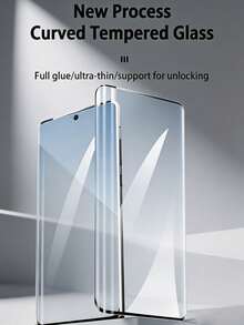 2Pcs HD Curved Screen Protector Tempered Glass Compatible With Samsung Galaxy S23 Ultra/Compatible With Xiaomi 13 14 Lite/ Note 14 15 Pro+/Compatible With Honor Magic 5/6/7/8/ Reno/ / High Definition Glossy Surface, Explosion-Proof, Automatic Adsorption High Hardness Round Edge Dustproof Design - Clear - View 11