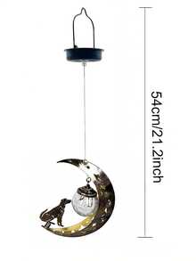 1pc Cat/Dog Hollow Crackle Glass Solar Landscape Light, Waterproof Vintage Outdoor Decorative Light, Suitable For Yard, Garden, Balcony Decoration - Multicolor - View 10