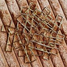 15/25pcs Heart Cross Shaped Paper Clips, Hollow Heart Cross Line Solid Color Metal Design, Cross Hollow Paper Clip Shape, Room Decor, Office Desk Accessories - Gold - View 7