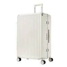 Suitcase With Cup Holder Zip Free Aluminium Frame PC Hard Shell Luggage 20 Inch Cabin 24 Inch Medium 28 Inch Large TSA Lock 3 Piece Luggage Set White - White - View 14