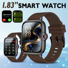 1.83-Inch HD Touch Screen Smartwatch, Soft Silicone Strap, Incoming Call/Message Notifications, Pedometer, Calorie Tracking, Sports Tracking, Multiple Sports Modes, Multifunctional Smartwatch, Unisex, Compatible With IOS And Android - View 3