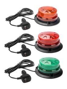 GLANBERT 1pc Truck LED Mini Top Light 12-24V Universal Cigarette Lighter Plug Powered Patrol Light Work Light Suitable For Forklifts And Trailers - Magnetic Flashing Warning Light - View 8