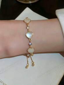 Pulseira de Coração da Moda, Versátil para o Dia a Dia Casual - Multicolorido - Visão 2
