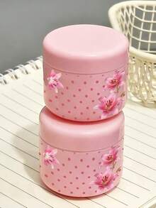 粉色百合波點旅行分裝瓶，適用於乳霜、乳液及其他護膚產品，可重複使用，適合卸妝液、泥膜、身體乳液、護手霜等，海邊、夏季、郵輪及各種旅行必備，適合送給朋友、家人、好友或同學的禮物 - 彩色 - 查看 6