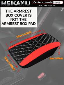 MEIKAXIU PU Leather 3D Embroidered Car Armrest Box Cover 32x19CM Size Dedicated Armrest Box Protector Car Interior Accessories For Women - PU Leather Quilting - View 3