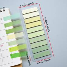 1pc/7pcs/20pcs Gradient Multicolor Mixed Index Sticky Notes, 200 Sheets Per Card, Self-Adhesive Page Markers, Office & Study Stationery, For File Classification And Note-Taking - one-size - View 20