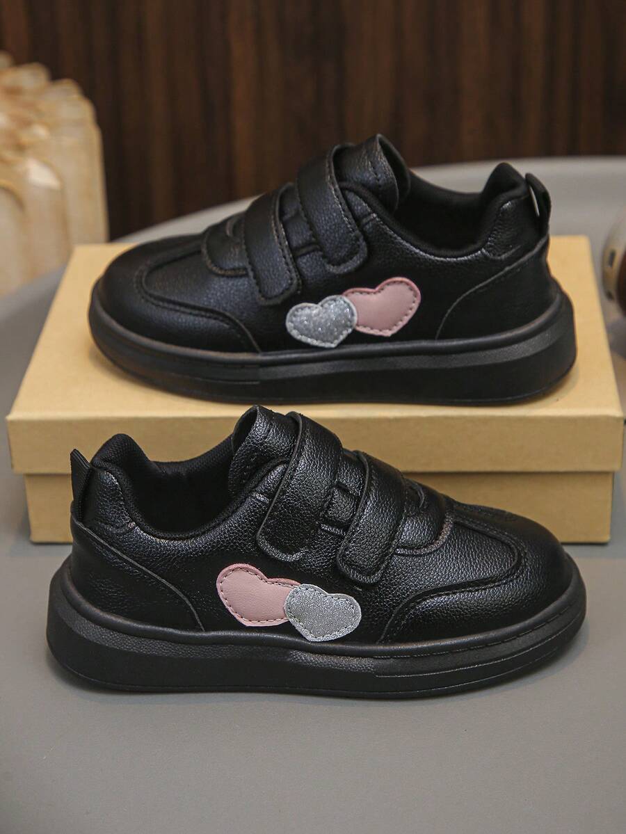 Unisex Kids Minimalist Sports Shoes With Anti-Slip Wear-Resistant Sole - Black - View 1