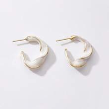 Pendientes de botón de mariposa, pendientes de mariposa de oro, joyería de filigrana hueca, pendientes de malla de alambre fino, pendientes minimalistas para fiesta y boda para mujeres - Rosca - Ver 5