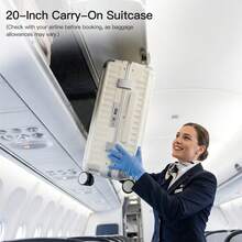 PC Hard Shell Luggage Suitcase With Cup Holder 20 Inch Cabin 24 Inch Medium 28 Inch Large Zip Free Aluminium Frame TSA Lock 3 Piece Luggage Set White - White - View 5