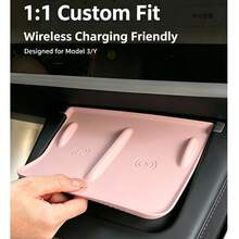 2025 Anti-Slip Pad, Model Y Center Console Protector, Car Center Console Accessory, Wireless Phone Charging Silicone Pad, Anti-Slip Anti-Dust Protective Cover. - A - View 6
