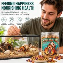 Xixisusu Freeze-Dried Hermit Crab Food Blend - Complete Diet With Real Fruits, Veggies, Shrimp &Amp; Mealworms, High-Protein Formula, 6 Ounce Jar - White - View 6