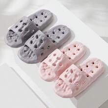 1 Pair Soft Cushion Hole Water-Drain Slippers, Couple Home Bathroom Gym Non-Slip Indoor Slides - Slippers - View 8