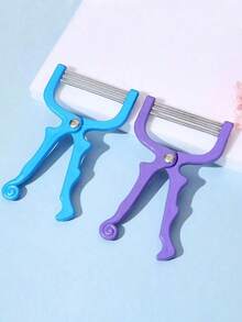 1件裝女性用彈簧除毛器，無痛臉部除毛器，便攜式手持無痛臉部除毛彈簧滾輪拔毛器，適用於臉部、下巴、臉頰、鬍鬚、上唇的彈簧除毛工具，輕巧彈簧滾輪工具 - 彩色 - 查看 3