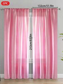 1PC Rod Pocket Design Partition Curtain, Solid Color Smooth Semi-Sheer Window Curtain, Suitable For Living Room, Bedroom, Wedding, Party Backdrop And Other Decorative Curtains - Multicolor - View 57