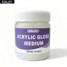 KALAY Clear Modeling Paste For Acrylic/Oil Painting, Clear Gesso Primer, Acrylic Gel Medium For Texture Art And Thickness, Structural Molding Texture Paste For Canvas Paint, Art Projects, DIY, 3D Effect-9.88oz/280ML - Transparent - View 10