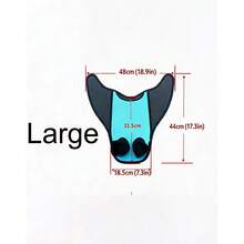Non-Slip Mermaid Swim Fins, Lightweight Mid-To-Long Blade Diving Training Fins, Comfortable Foot Pocket, Summer Beach Essential, Swimming Pool Floating Gear - Multicolor - View 14