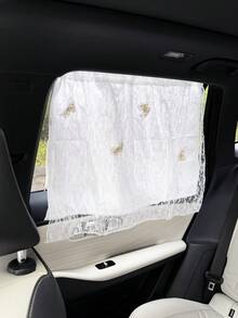 1件裝汽車窗簾 吸盤式後窗遮陽簾 可愛蝴蝶圖案 防曬車窗簾 - A - 查看 7