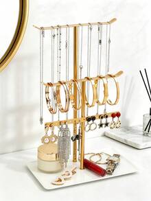 1pc Elegant Jewelry Stand, 3-Tier Rack To Neatly Store Necklaces, Earrings, Rings And Bracelets. It Is Both A Beautiful Home Decor And A Practical Storage Organizer. A Perfect Gift For Sisters, Mothers And Daughters. - Multicolor - View 5