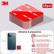 10 pcs Selotip Perekat Dua Sisi Kuat 3M, Menempel Tanpa Merusak, Cocok untuk Dekorasi Rumah, Stiker, Perekat Bingkai Foto, Tanpa Residu Setelah Dilepas, Pilihan Ukuran Bulat dan Kotak Beragam - 10 buah - View 15