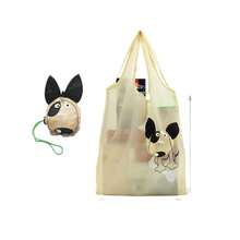 Foldable Reusable Shopping Tote Bag, Ultra-Lightweight And Portable, Folds Into A Mini Storage Bag, Space-Saving Supermarket Travel Commute Tote Bag, Back To School Season Home Gift Accessory, Suitable For Women And Teenage Girls - Puppy - View 3
