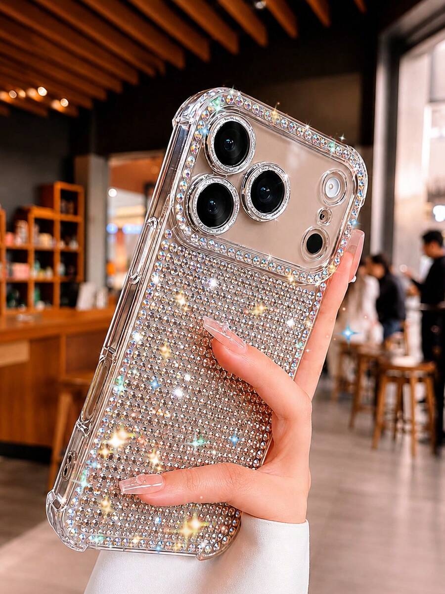 Shiny Sequin Rhinestone Phone Case Compatible With IPhone 18 Pro Max, Women Girls Luxury Full Crystal Glitter Protective Cover, Shockproof Corner Protection Transparent Frame Sparkling Diamond Phone Shell, Compatible With IPhone 17 Pro Max 16 Pro Max 15 Pro Max 14 Pro Max 13 Pro Max 12 Pro Max 11 Pro Max 16 Plus 15 Plus 14 Plus 17 17 Pro 17 Air 16 16 Pro 16E 15 15 Pro 14 14 Pro 13 13 Pro 12 12 Pro 11 11 Pro Models - Multicolor - View 1