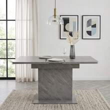 Extendable Dining Table / Modern, Minimalist Style Dining Table / With Storage Space / Dining Table/Café And Side Table / Multifunctional / Large Storage Space / Suitable For Dining Room And Living Room - 灰色 - 查看 4