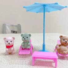 Children's Mini Pet House Role Play Toy (Random Accessory Colors) Dog/Cat/Bear Bath Interactive Role Play Toy, Birthday Gift, Christmas Gift For Boys And Girls - Multicolor - View 9