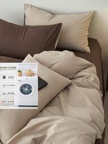 3pcs 100% Polyester Duvet Cover Set (1 Duvet Cover And 2 Pillow Shams), Modern Style Home Bedding Set, Suitable For All Seasons - Multicolor - View 5