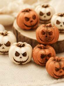 1 Set 30pcs Resin Pumpkin Decorations, Mini Pumpkin Decor, Artificial Mini Pumpkin Decorations, Perfect For Halloween Party Favors, Home Garden Decor Crafts, Table Centerpiece And Party Favors - Multicolor - View 2