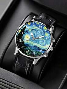 SOKI SOKI Montre pour hommes style business décontracté industriel, cadran rond à échelle mixte, montre à quartz avec affichage électronique et à aiguilles, convient pour le port quotidien, la rentrée scolaire, cadeau d'anniversaire, également un choix idéal pour les amis, sans boîte de montre incluse. - Noir - Voir 8
