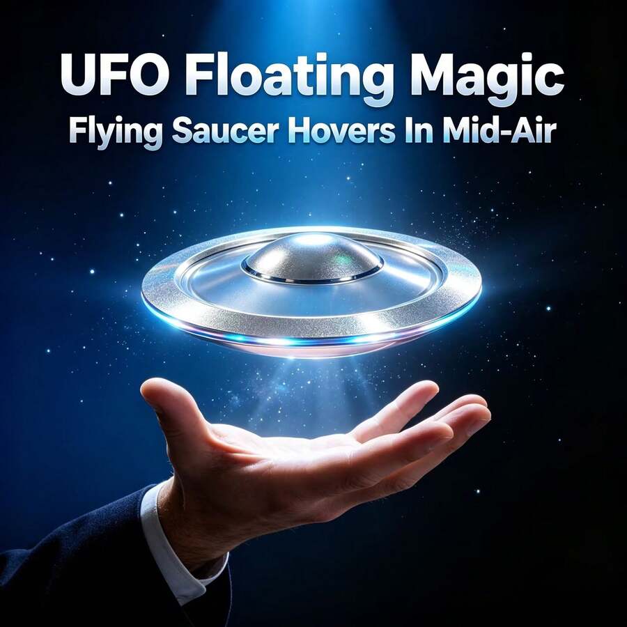 UFO Floating Magic Prop, Invisible Thread Flying Saucer Illusion Toy, Simple Close-Up Magic Trick For Magicians, Party And Street Performance - Multicolor - View 1