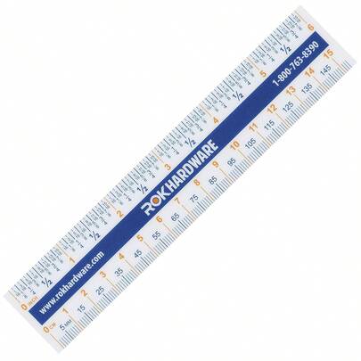 Rok Hardware Measuring Plastic Flexi 6" Easy Read 15 Cm English Metric 150 Mm Ruler Converter, ROKRULER