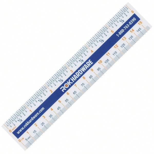 Rok Hardware Regla Flexible de Plástico de 6" Lectura Fácil 15 Cm Inglés Métrico 150 Mm Convertidor, ROKRULER