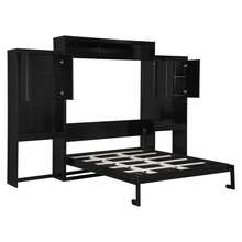 Queen Size Murphy Bed With Desk, Vanity And Cabinets, Espresso OLD SKU: N820S00057P - Espresso + Wood + Queen - View 7