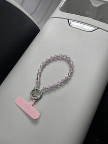 1 Stück Premium Eis-Riss-Perlen-Kurz-Handy-Lanyard, Kristall-Perlen-Handy-Dekoration-Hängekette, glitzerndes DIY-Perlen-Kristall-Handy-Lanyard, universelles Handyhülle-Anti-Verlust-Hängeseil, modischer vielseitiger Handy-Anhänger-Hängekette - Verschiedenfarbig - Übersicht 8
