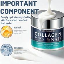 YOUNGCOME Collagen NAD Retinol Day & Night Moisturizer - Hydrating Firming Face Cream With Hyaluronic Acid & Peptides, Daily Skin Care Routine For Dry/Oily/Combination Skin, Long-Lasting Hydration, Smooth & Radiant Complexion - Hyaluronic Acid - View 4