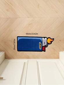 1pc Cool Blue Lighter Design Unique Creative Living Room Floor Mat, Bedroom Decor, Home Casual Carpet, Decorative Rug, Bedroom Decor, Small Rug, Carpet, Home Decor, Living Room Carpet, Living Room Small Rug, Bedroom Carpet, Living Room Home Decor, Outdoor Carpet, Washable Rug - Multicolor - View 13