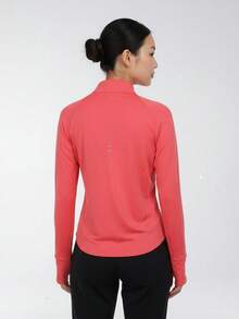 Nike Women's AS W NK SWIFT DF UV HZ TOP Long Sleeve Knit Collar T-Shirt THQ0500-897 - Pink - View 2