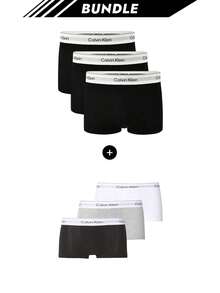 Calvin Klein [Paquete] 3 Paquetes Modernos de Calzoncillos para Hombre + 3 Paquetes Modernos de Calzoncillos para Hombre - Negro+Gris/ Blanco/ Negro - Ver 1