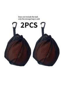 1/2pcs Portable Basketball Mesh Bag, Suitable For Travel And Training, Can Hold Shoes And Basketball, Drawstring Crossbody Backpack, Can Carry Basketball/Volleyball/Soccer, With Hook To Hang On Backpack, Convenient For Mailing Packages - Storage Bag - View 14