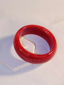 1pc Fashion Exaggerated Elegant Red Gradient Round Bangle - Red - View 3