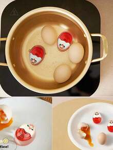 1pc Cute Egg Timer, Suitable For Boiling Eggs, Can Set Soft-Boiled, Medium-Boiled, Hard-Boiled Eggs, Kitchen Breakfast Cooking Assistant, Teacher Gift, Halloween Decoration Tool, Kitchen Accessory, Home Set, Autumn Home Decor, Room Essential, Autumn Decoration - Multicolor - View 9