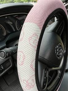 Cartoon Cute Rabbit Steering Wheel Cover, 15 Inch Elastic No Inner Ring Car Steering Wheel Cover, Perfect For Daily Driving - Little Rabbit - View 10