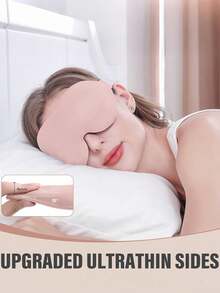 1pc Ultra Soft 3D Blackout Sleep Mask, Relieves Insomnia, Unisex, Student Nap Travel Eye Mask, Suitable For Long Flights, Deep Sleep, Business Travel, Yacht Trips, Back To School Essential Rest Accessory - A - View 6