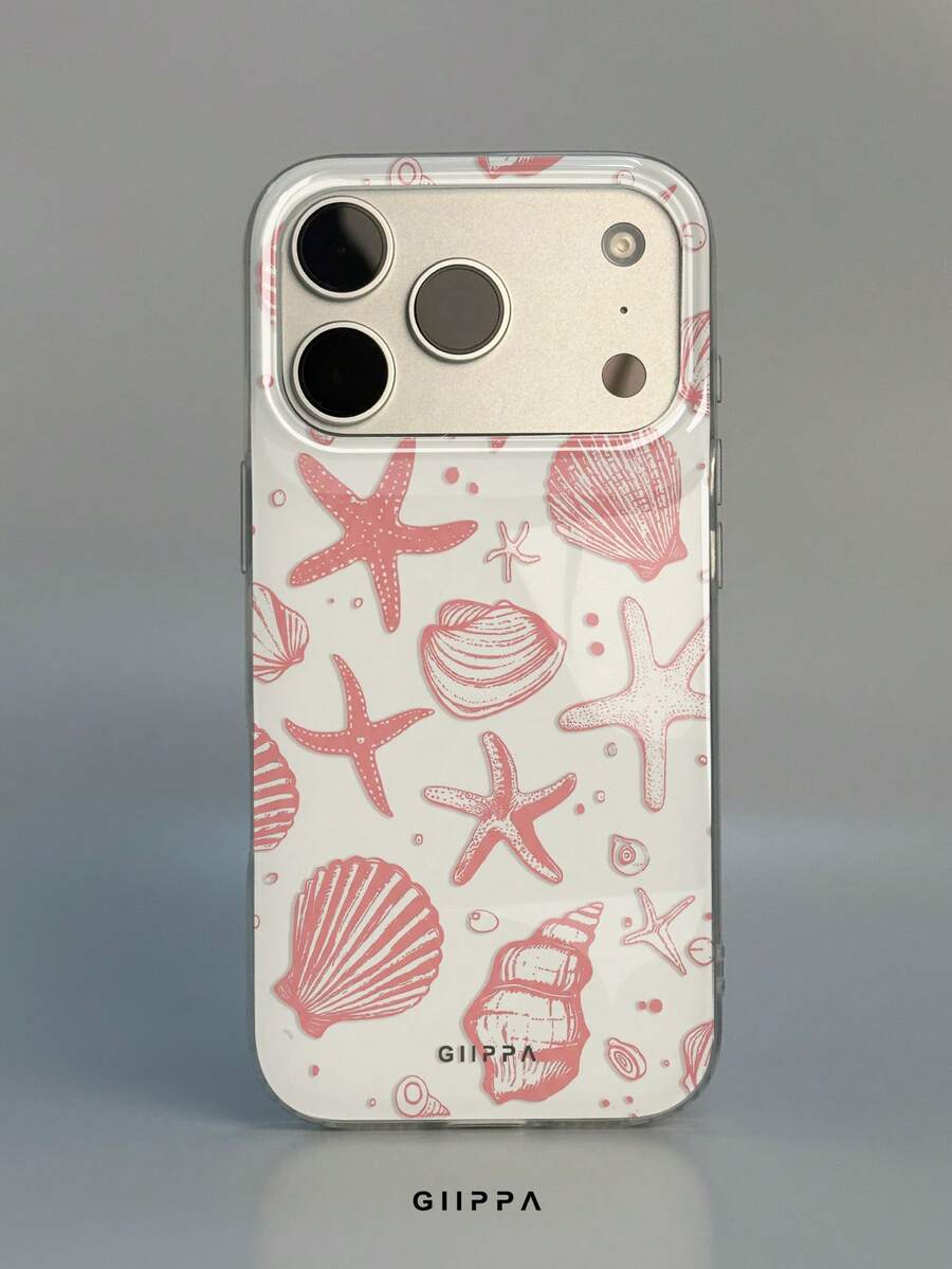 1pc Pink Ocean Pattern Design, Phone 17 Pro Max Phone Case, Compatible With Phone 16 Pro Max, 15 Pro Max, 14 Pro Max, Korean High-End Fashion Fun Phone Case, Compatible With 11/12/13/14/15/25 Pro Max Plus, Elegant Design Suitable For Men And Women, Perfect Gift For Girlfriend On Christmas, Valentine's Day, Easter, Wedding Season And Birthday! - Multicolor - View 1
